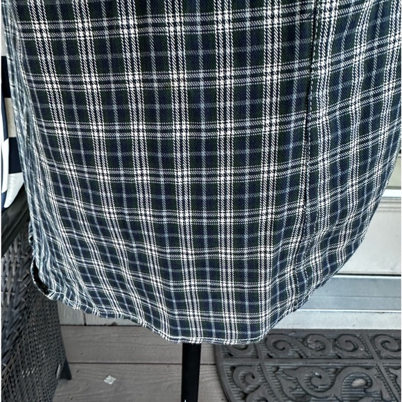 BILL’S KHAKIS Men’s Navy & Green Plaid Cotton Blend Button Down Shirt - Sz Large - Picture 13 of 14